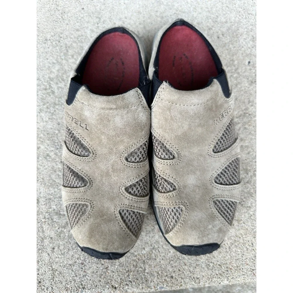 Merrell Jungle Beige Suede Slip-On Low Top Women’s Athletic Sneakers